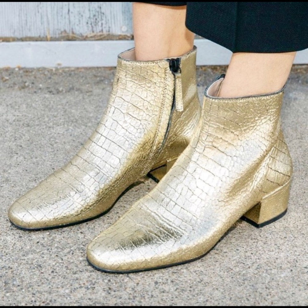 BRAND NEW Gold Freda Salvador Booties
